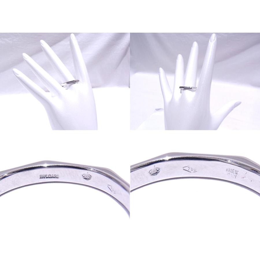 BVLGARI BVLGARI ブルガリ オクタゴナルリング 指輪 750 18K WG BVLGARI BVLGARI ブルガリ オクタゴナルリング 指輪 750 18K WG