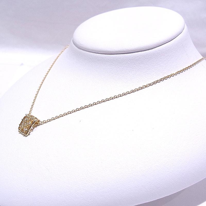 ネックレス 750 K18YG イエローゴールド ダイヤモンド 合計0.05ct デザインネックレス【中古】【程度A】【ノーブランド】の画像