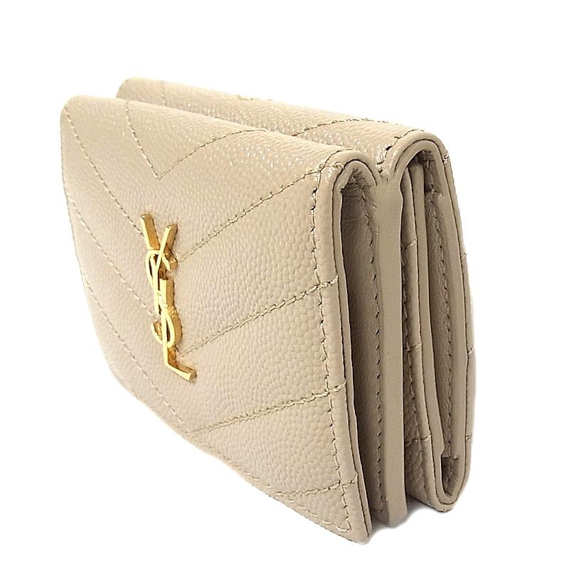 SAINT LAURENT ミニウォレット SAINT LAURENT サンローラン YSL ミニ財布 3つ折り財布 モノグラム