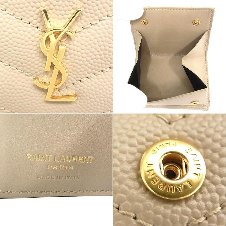 SAINT LAURENT サンローラン YSL ミニ財布 3つ折り財布 モノグラム 