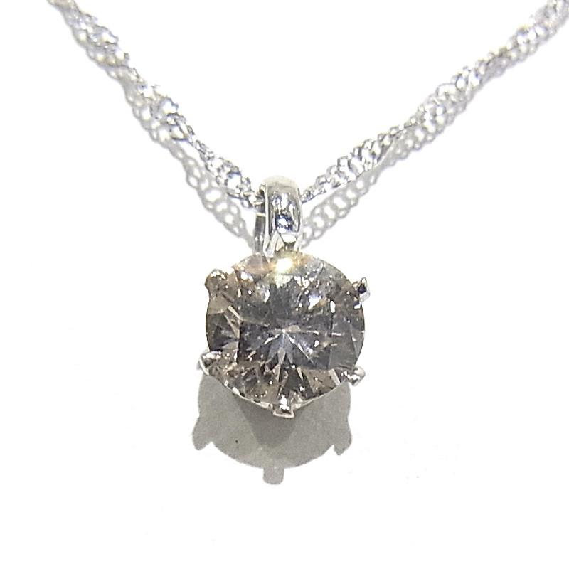 Pt850/900 プラチナ ネックレス ダイヤモンド 0.30ct 【中古】【程度A 