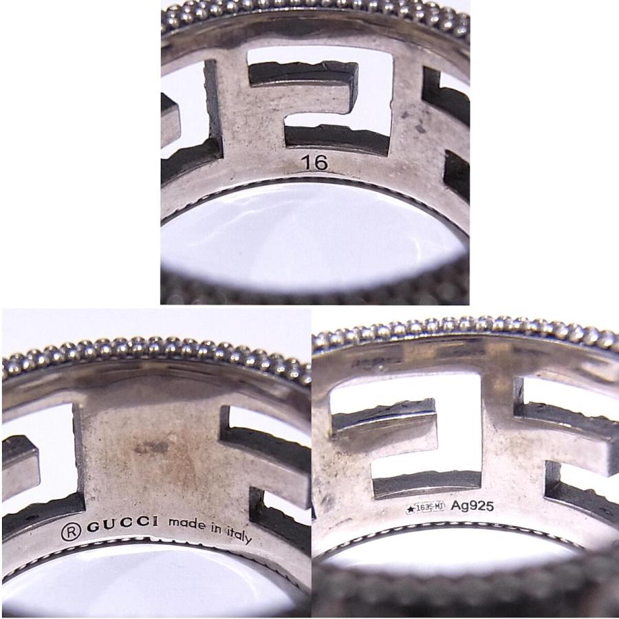 GUCCI（グッチ） スクエアGリング 指輪 シルバー SV925 オープンG