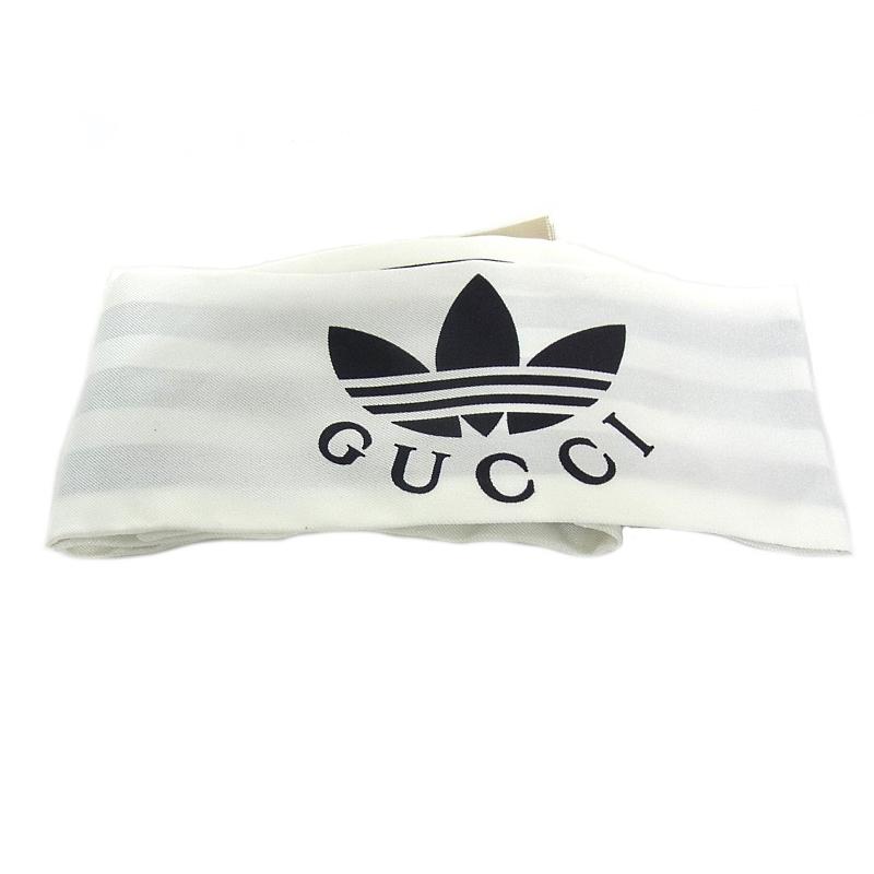 GUCCI グッチ GUCCI ネックボウ スカーフ アディダスコラボ ロゴ GUCCI グッチ GUCCI ネックボウ スカーフ アディダスコラボ ロゴ