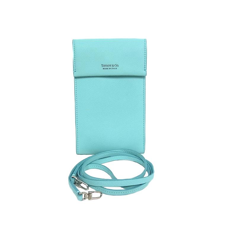 ティファニー TIFFANY＆CO ショルダーポシェット レザー ポーチ 斜め掛け ブルー スマホショルダー 携帯【未使用】【程度S】【極上美品】  :23a-13:ヤギ質店・平塚駅前店 - 通販 - Yahoo!ショッピング