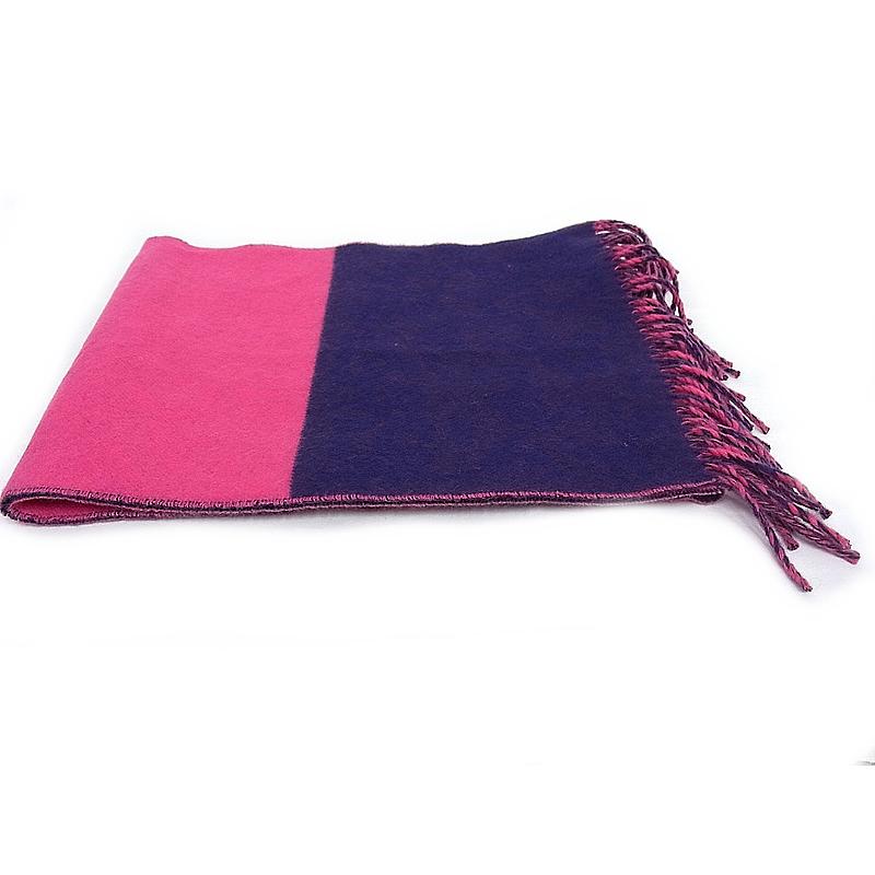 HERMES カシミヤ マフラー ピンク ネイビー