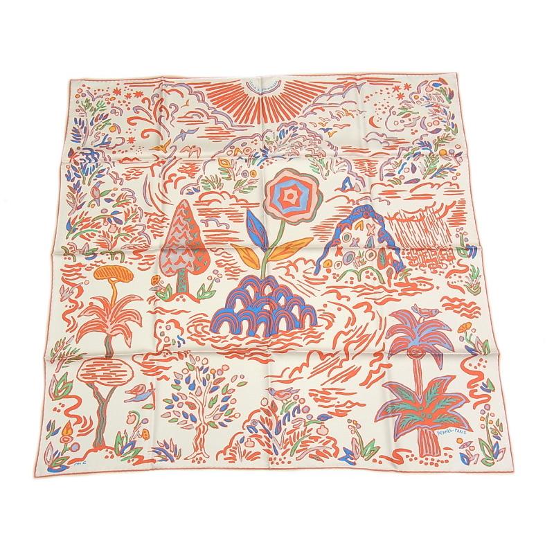 フランス発 ☆HERMES☆ カレ 90 Isola di Primavera HERMES エルメス スカーフ カレ90 シルク レディース ISOLA DI