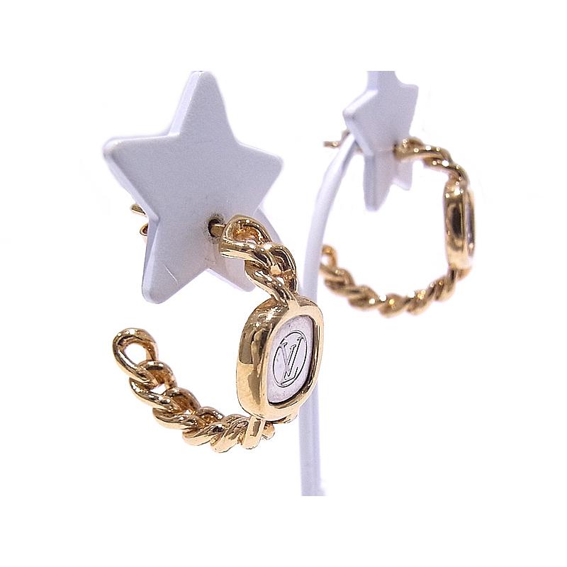 【美品】LOUIS VUITTON ピアス M61093 片耳 ゴールド系 美品】LOUIS VUITTON ピアス M61093 片耳 ゴールド系 レア