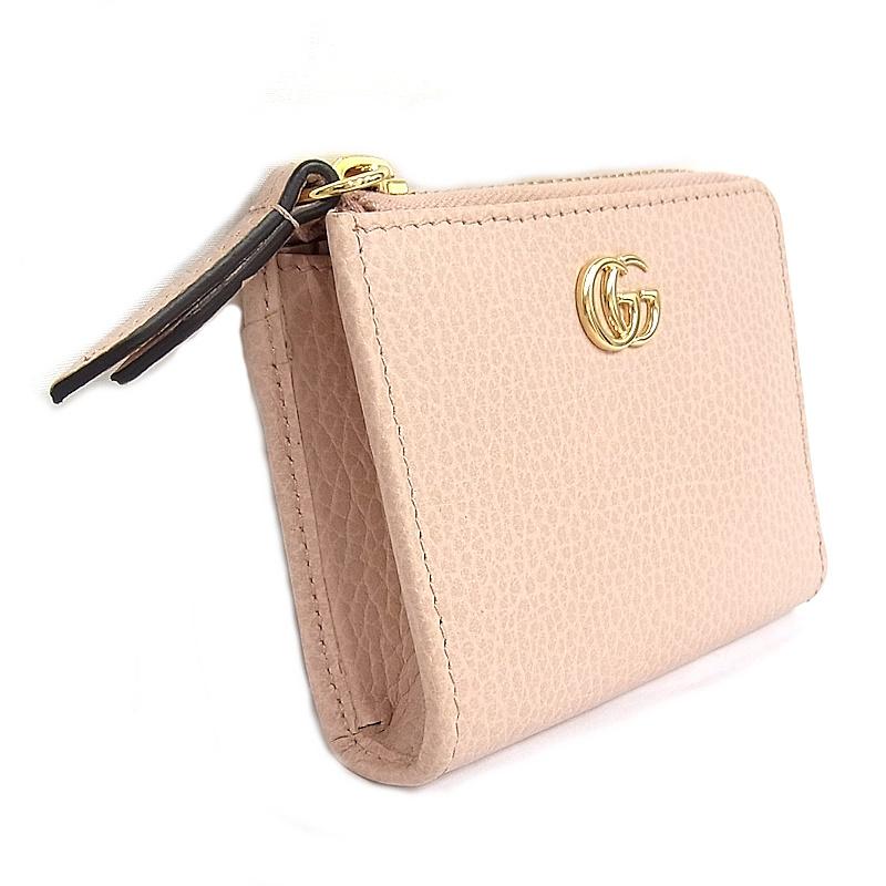 GUCCI グッチ コンパクト財布 ピンク コインケース L字 GUCCI グッチ コンパクト財布 ピンク コインケース L字