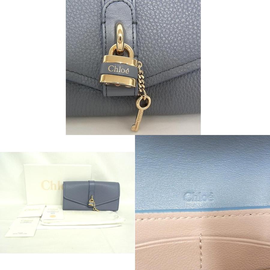 Chloe（クロエ） 二つ折り長財布 レザー ABY アビー パドロック 