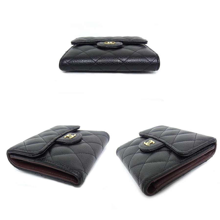 CHANEL（シャネル） 三つ折り財布 キャビアスキン AP0231 ブラック