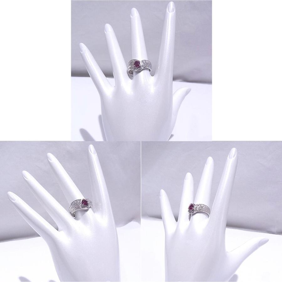 指輪　Pt900　プラチナ ノーブランド　リング　ルビー　ダイヤ 【中古】【程度A+】【極上美品】の画像