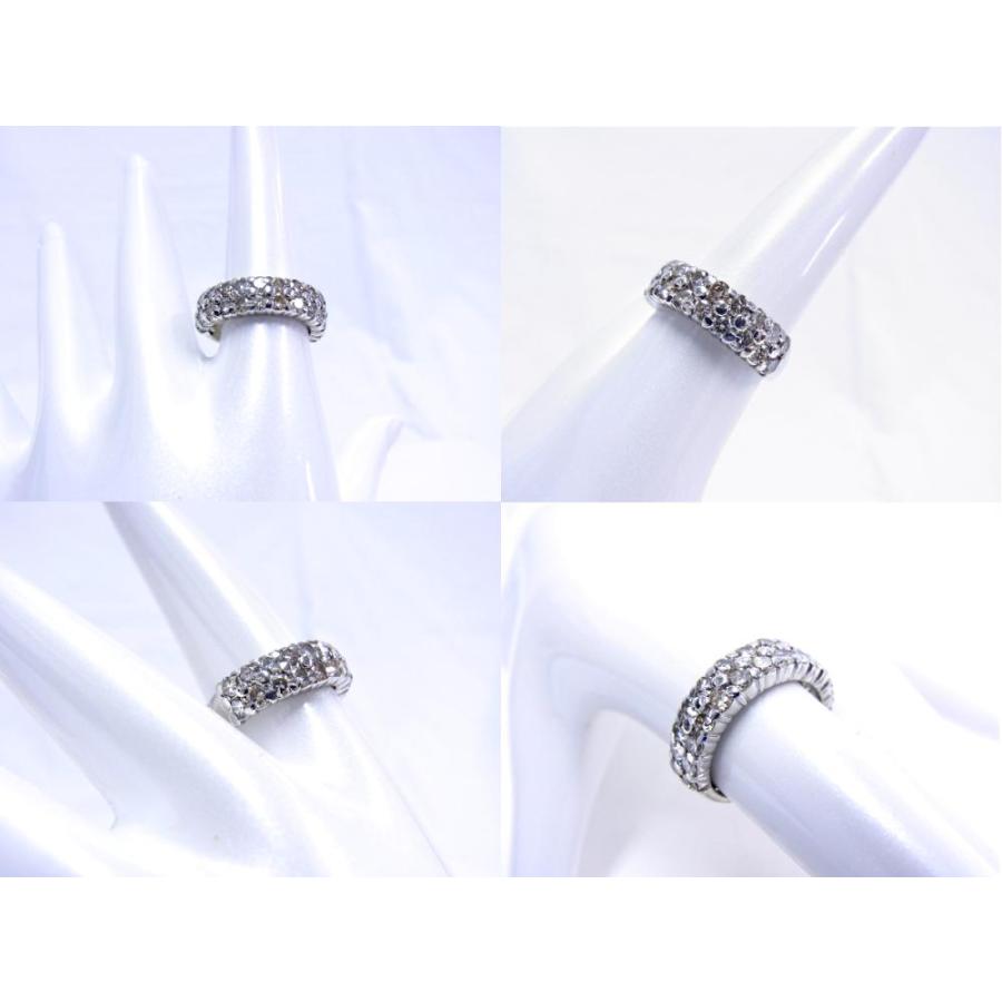 指輪 Pt1000 プラチナ　ダイヤリング 合計2.00ct　2列ダイヤ 【中古】【程度A】【質屋出品】【ノーブランド】の画像