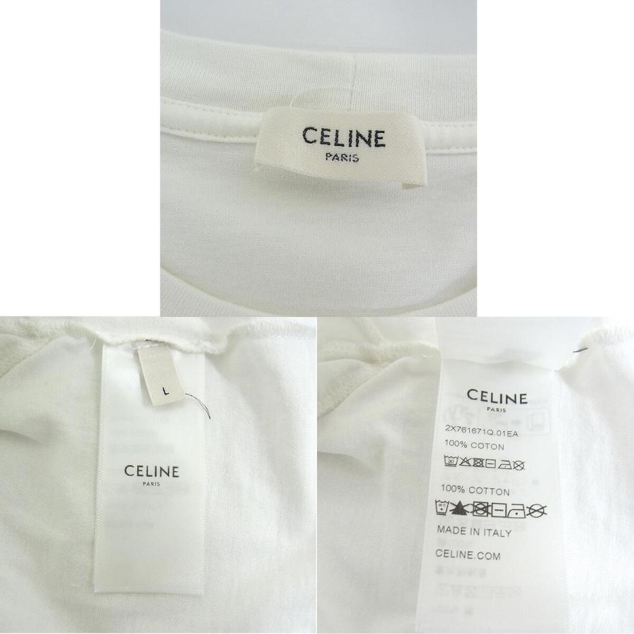 CELINE（セリーヌ） Tシャツ レディース クロップド Tシャツ ホワイト 