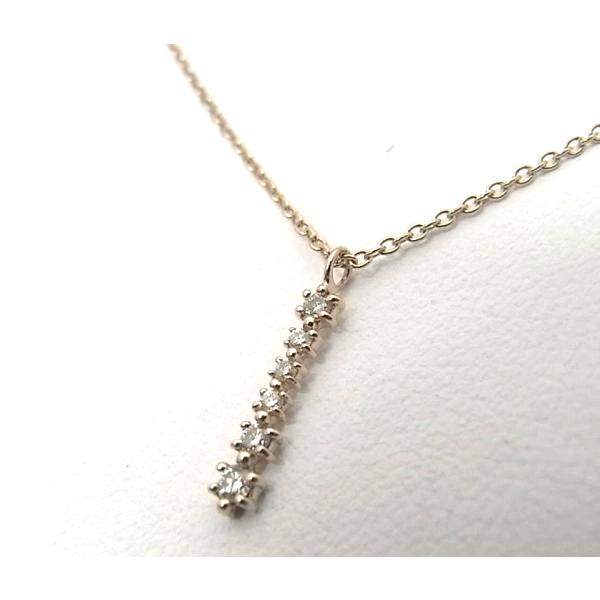 K18　PG　ピンクゴールド ネックレス　ダイヤモンド 【中古】【程度A】【美品】の画像