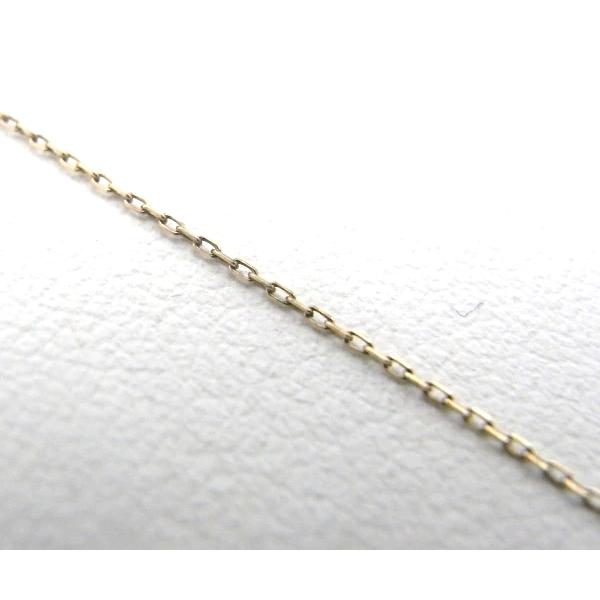 K10 YG イエローゴールド ネックレス ダイヤモンド ハート 【中古 
