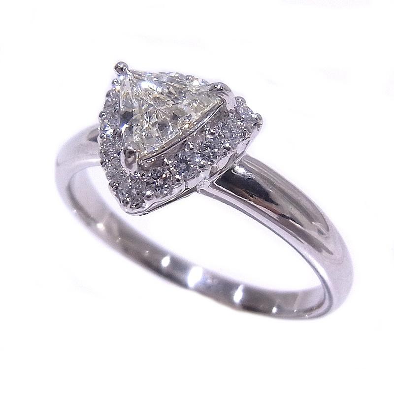 指輪　Pt900　プラチナ　ダイヤリング イエローダイヤ　0.539ct　 ダイヤモンド　合計0.24ct 【中古】【程度A+】【新品仕上げ済み】の画像