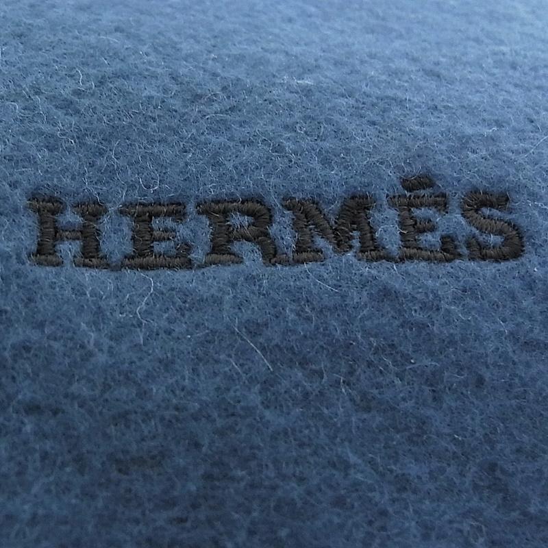 エルメス　HERMES　カシミヤ100％ マフラー　ストール レディース　メンズ　ブルー　ブラック 【中古】【程度A】【美品】｜yagi-hiratsuka｜05