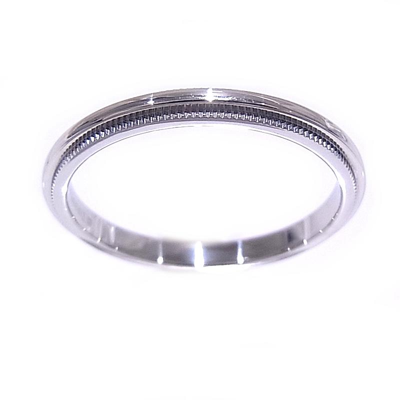 TIFFANY&Co. ティファニー Pt950 プラチナ ミルグレイン バンドリング  