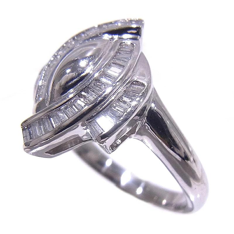 指輪　Pt900　プラチナ　ダイヤリング 合計0.50ct 【中古】【程度A】【質屋出品】 【新品仕上げ済み】【ノーブランド】の画像