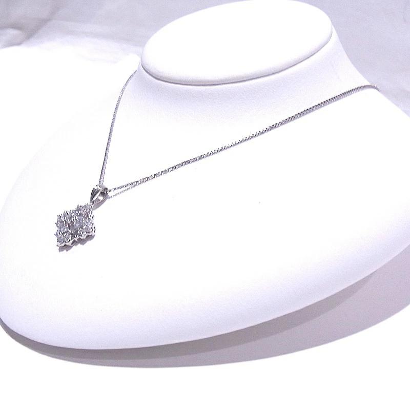 Pt900/850　プラチナ　ネックレス デザイン　ダイヤ0.40ct 【中古】【程度A】【ノーブランド】の画像