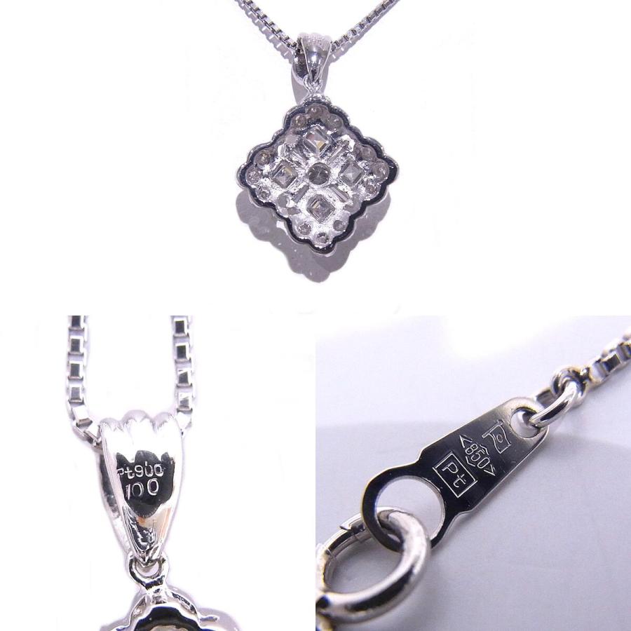 Pt900/850　プラチナ　ネックレス デザイン　ダイヤ0.40ct 【中古】【程度A】【ノーブランド】の画像
