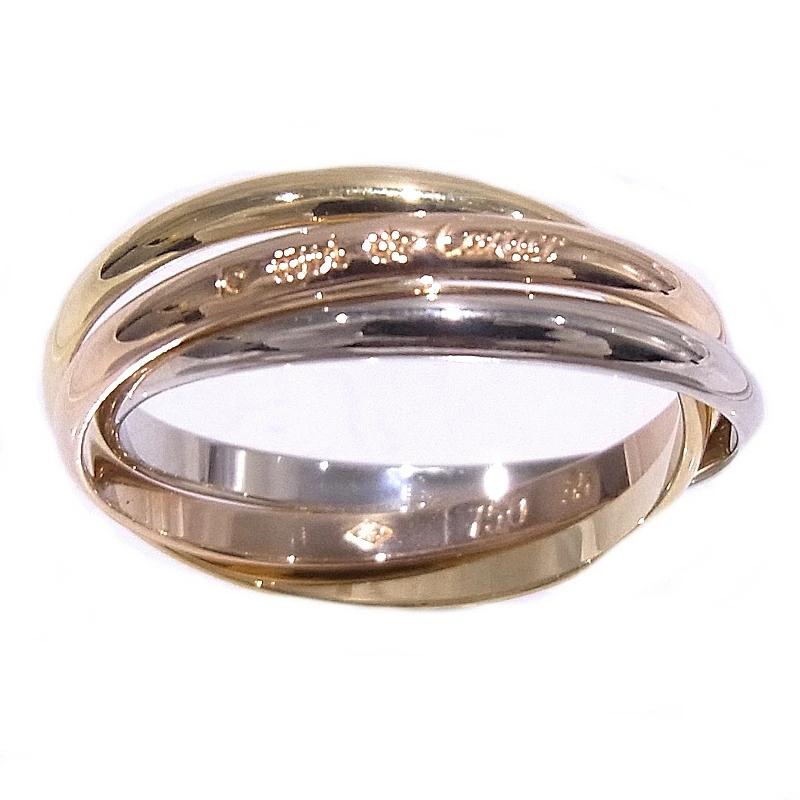 Cartier カルティエ トリニティリング スリーカラーゴールド 750YG/WG 