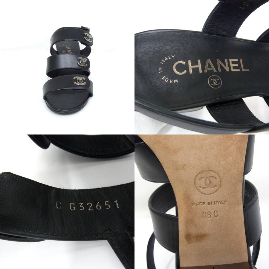 CHANEL（シャネル） サンダル ココマーク ターンロック ブラック