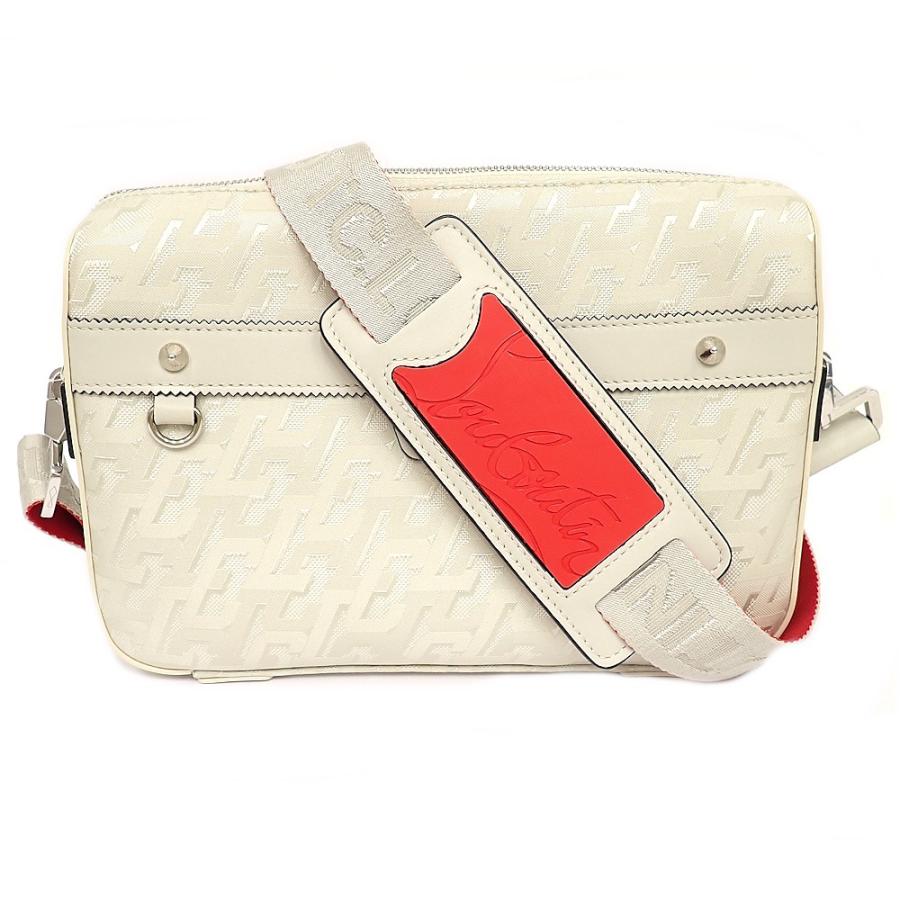 Christian Louboutin ルビタウン クリスチャン・ルブタン ショルダーバッグ メッセンジャーバッグ　グレー【中古】【程度A】【美品】