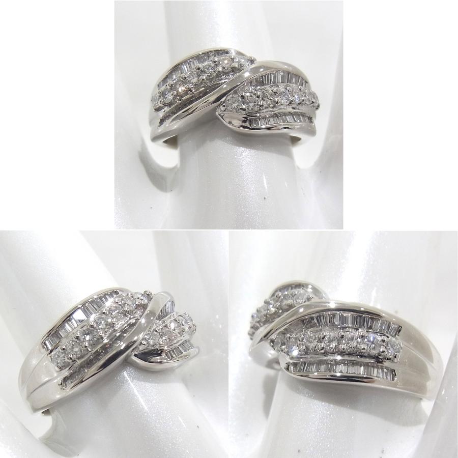指輪　Pt900　プラチナ　ダイヤリング 合計0.80ct 【中古】【程度A】【質屋出品】 【新品仕上げ済み】【ノーブランド】の画像