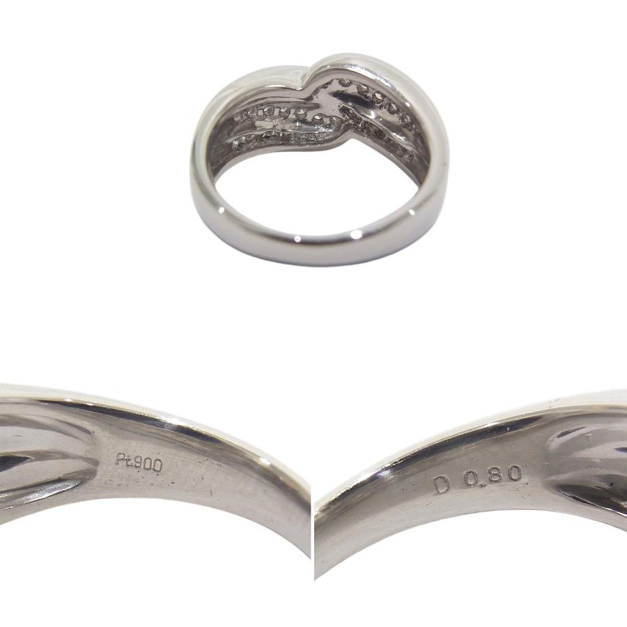 指輪　Pt900　プラチナ　ダイヤリング 合計0.80ct 【中古】【程度A】【質屋出品】 【新品仕上げ済み】【ノーブランド】の画像