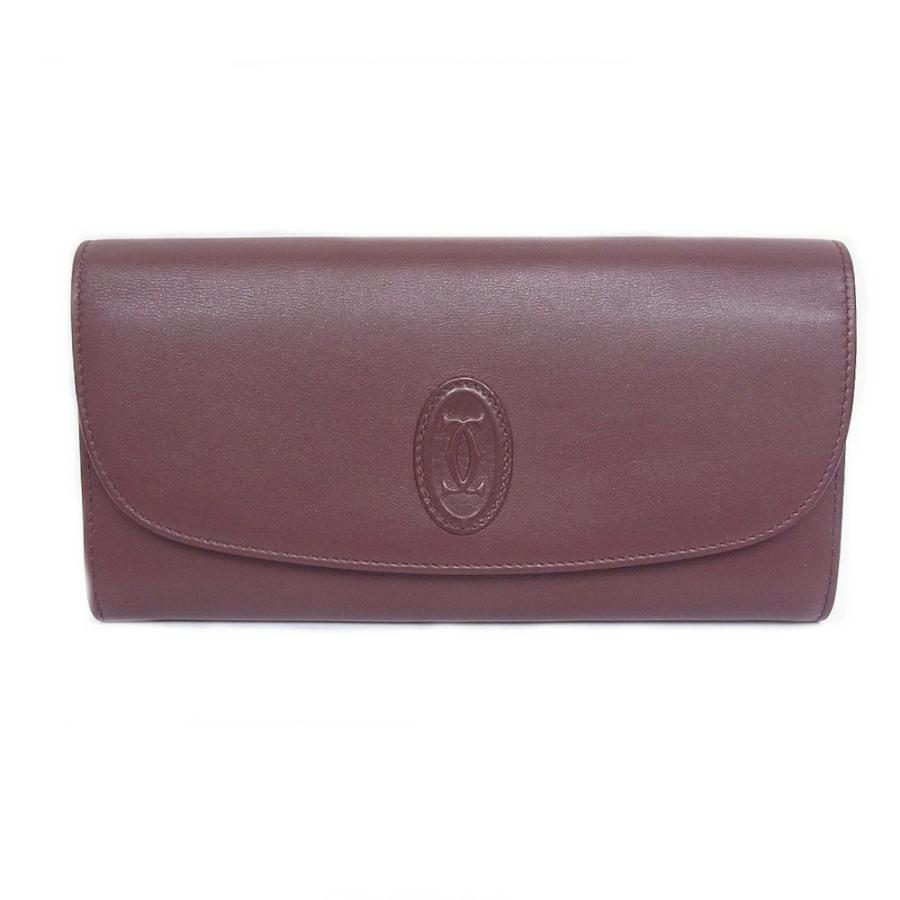 Cartier（カルティエ） 長財布 マストライン ボルドー レザー 【中古品