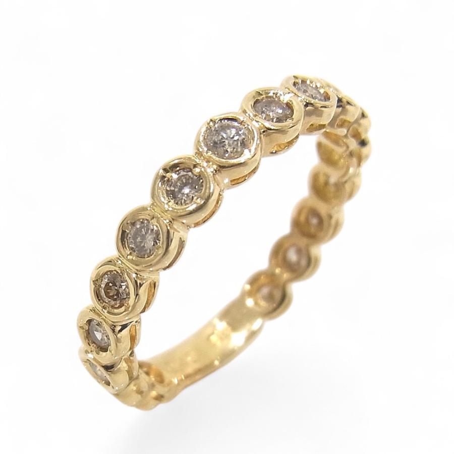 K18YG　イエローゴールド 指輪 ダイヤモンド　0.40ct ノーブランド　リング 【中古】【程度A】【美品】の画像