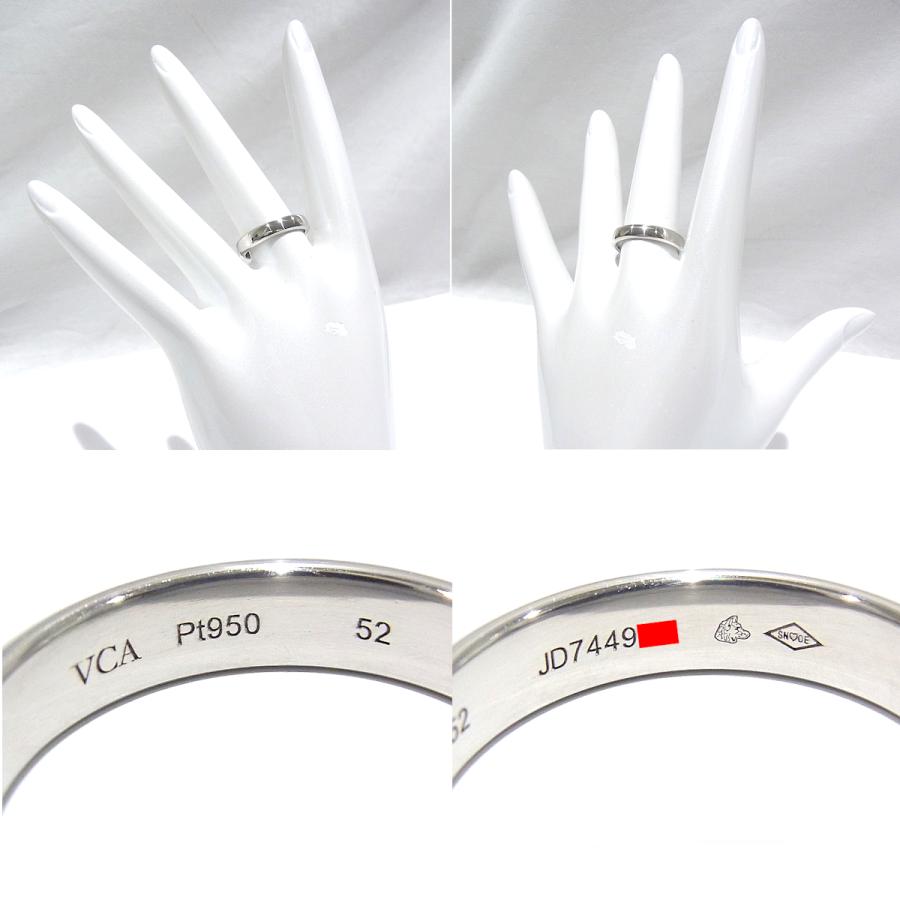 ヴァンクリーフ＆アーペル　Van Cleef ＆ Arpels Pt950　プラチナ　＃52　リング　指輪 【中古】【程度A+】【極上美品】の画像