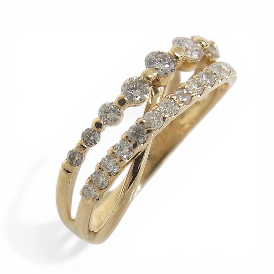 K18YG　イエローゴールド 指輪 ダイヤモンド　0.50ct ノーブランド　リング 【中古】【程度A】【美品】の画像