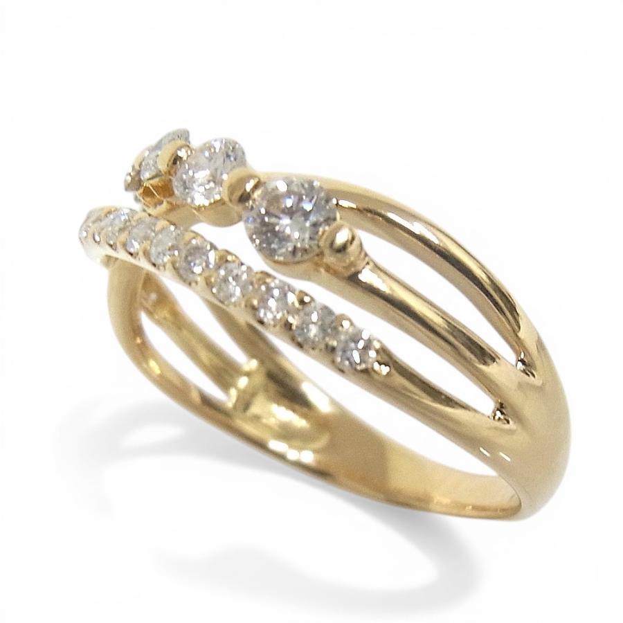 K18YG　イエローゴールド 指輪 ダイヤモンド　0.50ct ノーブランド　リング 【中古】【程度A】【美品】の画像