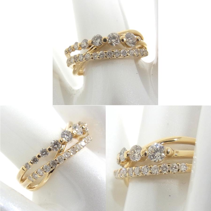 K18YG　イエローゴールド 指輪 ダイヤモンド　0.50ct ノーブランド　リング 【中古】【程度A】【美品】の画像
