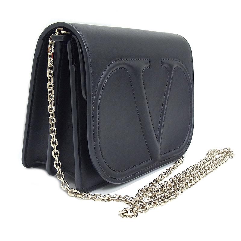 スマートフォン・携帯電話 お買い得品 VALENTINO ブラックレザー