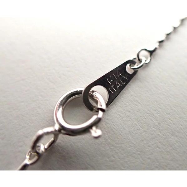 ネックレス　K14　WG　ホワイトゴールド ハート ダイヤモンド　0.30ct　デザインネックレス 【中古】【程度A】【ノーブランド】_1
