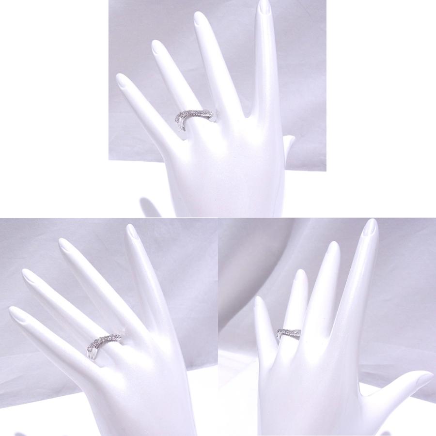 750　K18　WG　ホワイトゴールド　指輪 ダイヤ合計0.50ct　ノーブランド　リング 【中古】【程度A】【美品】の画像
