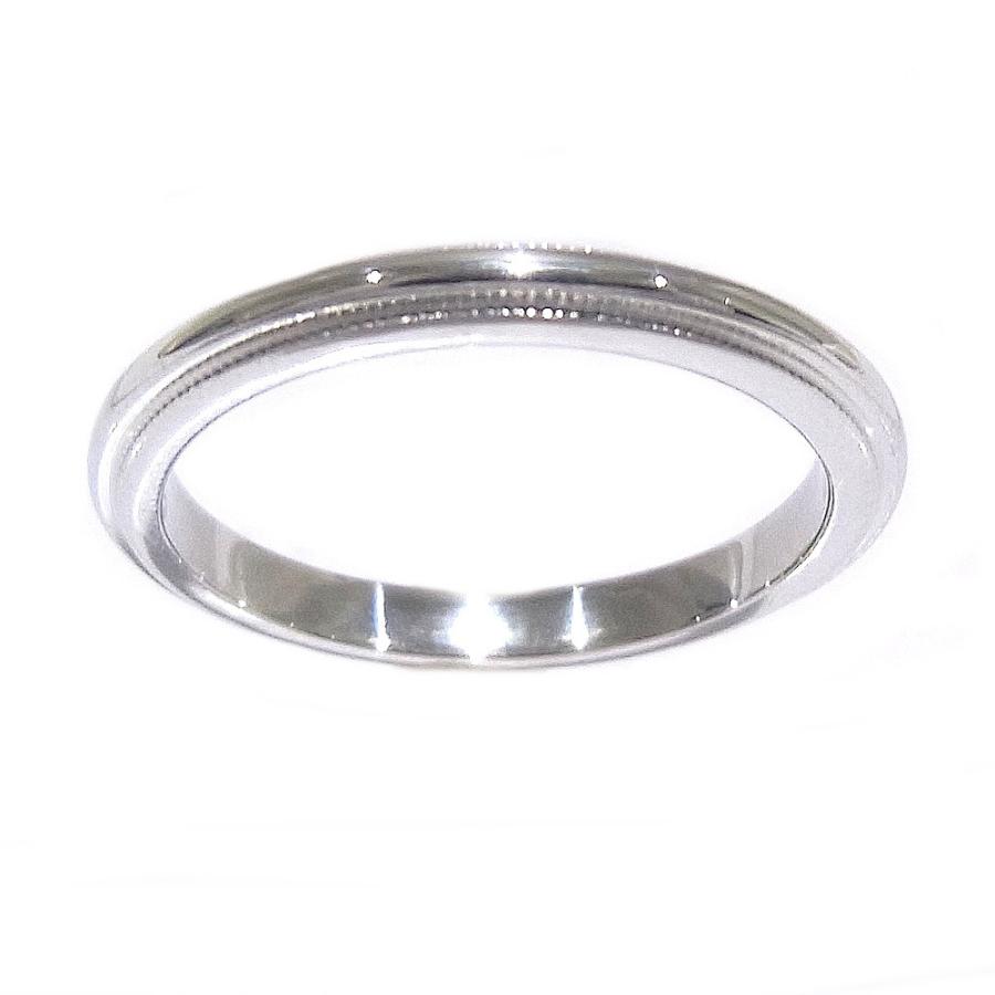 ティファニー TIFFANY&Co. Pt950 プラチナ ミルグレイン バンドリング 約7号 デザインリング 指輪 【中古】【程度A+】【極上美品】の画像