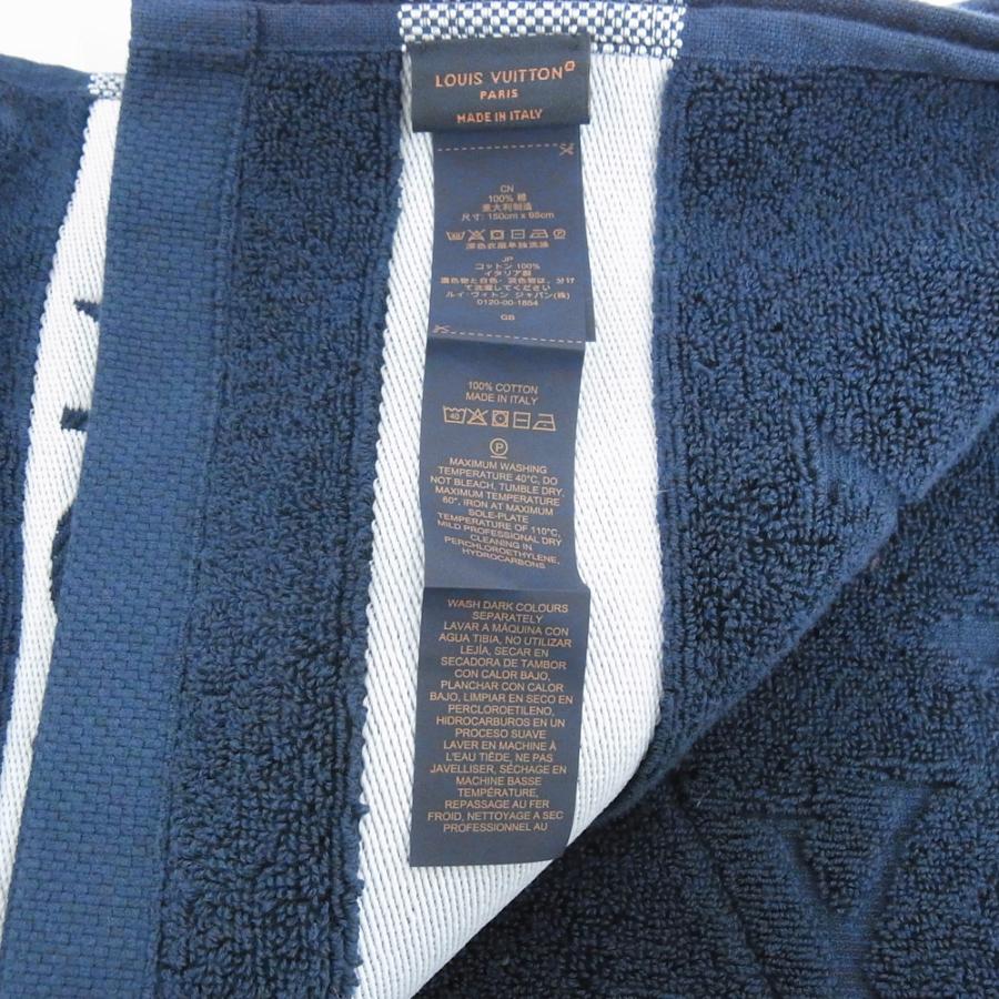 ルイヴィトン ビーチタオル LV バケーション ブルーマリーヌ ネイビー バスタオル モノグラム M77781【中古品】【程度A】【良品】の画像