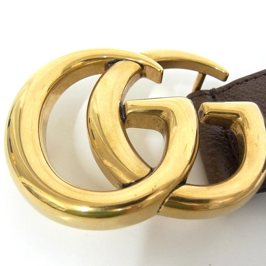 グッチ GUCCI ベルト レディース GUCCI×adidas アディダスコラボ GGマーモント レザー GG柄 406831 ゴールド金具【中古】【美品】_1