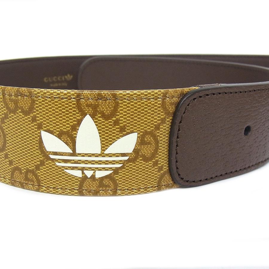 グッチ GUCCI ベルト レディース GUCCI×adidas アディダスコラボ GGマーモント レザー GG柄 406831 ゴールド金具【中古】【美品】_2