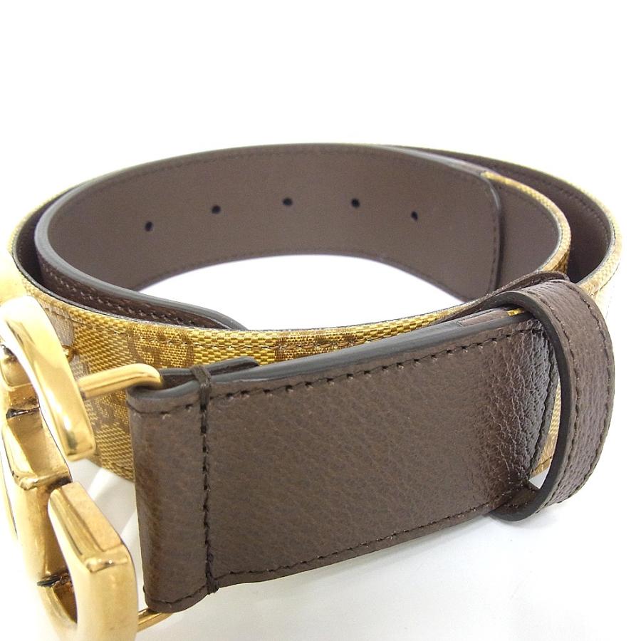 グッチ GUCCI ベルト レディース GUCCI×adidas アディダスコラボ GGマーモント レザー GG柄 406831 ゴールド金具【中古】【美品】_3