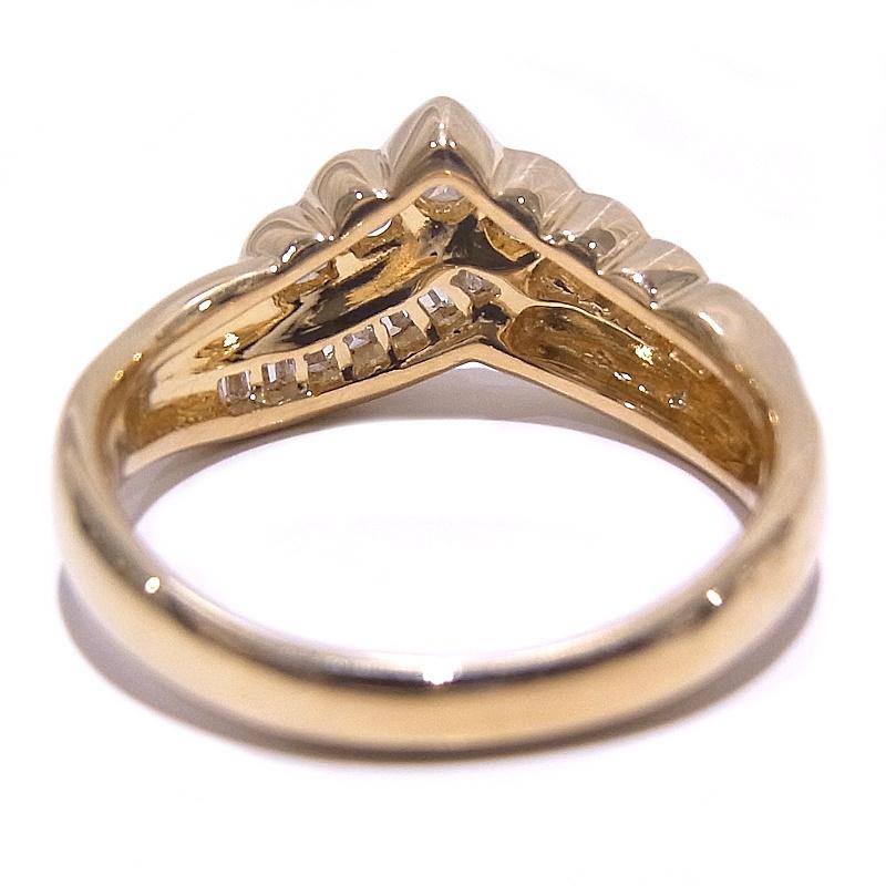 750　K18　YG　イエローゴールド 指輪 ダイヤ合計0.70ct　ノーブランド　リング 【中古】【程度A】【美品】の画像