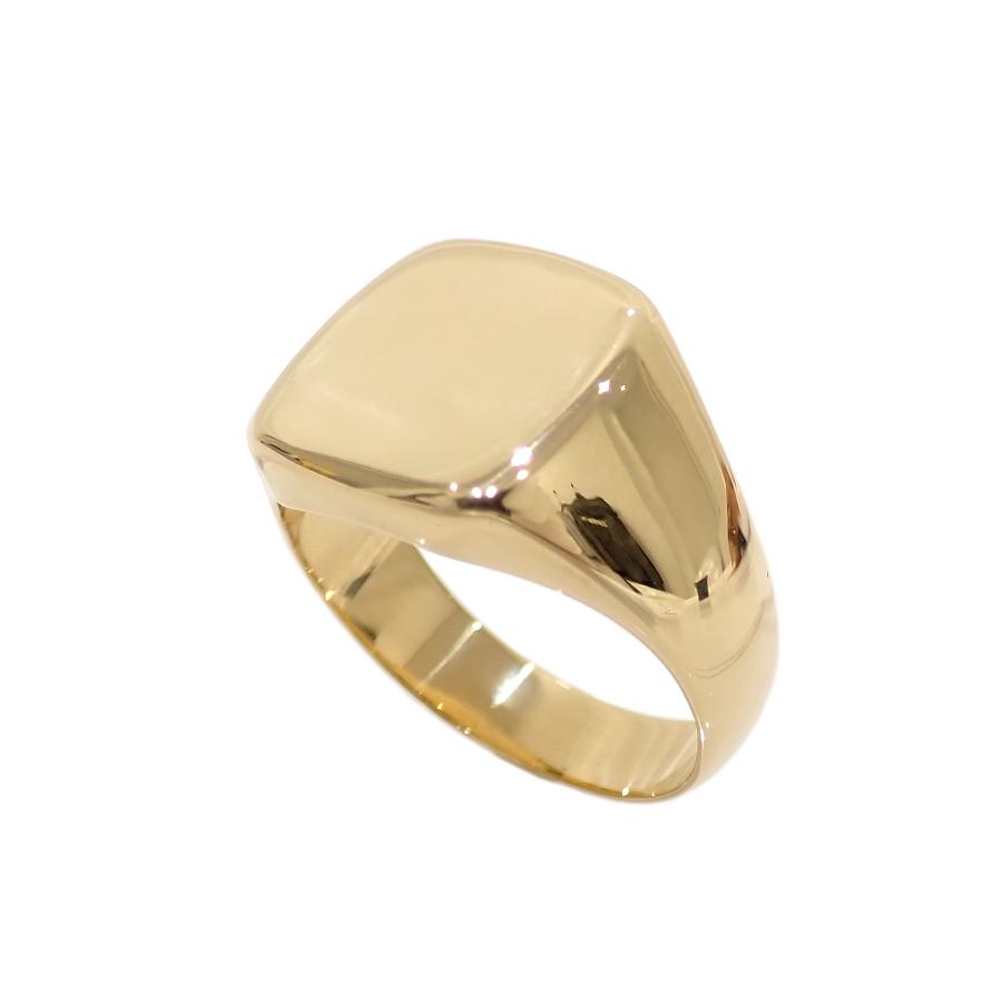 K18 YG イエローゴールド 指輪 印台 ノーブランド リング 【中古