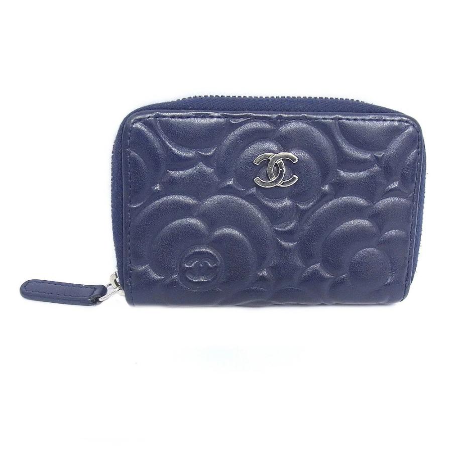 CHANEL 超美品　マトラッセ ポーチ　ケース　カードケース　ネイビー CHANEL 超美品 マトラッセ ポーチ コインケース カードケース ネイビー