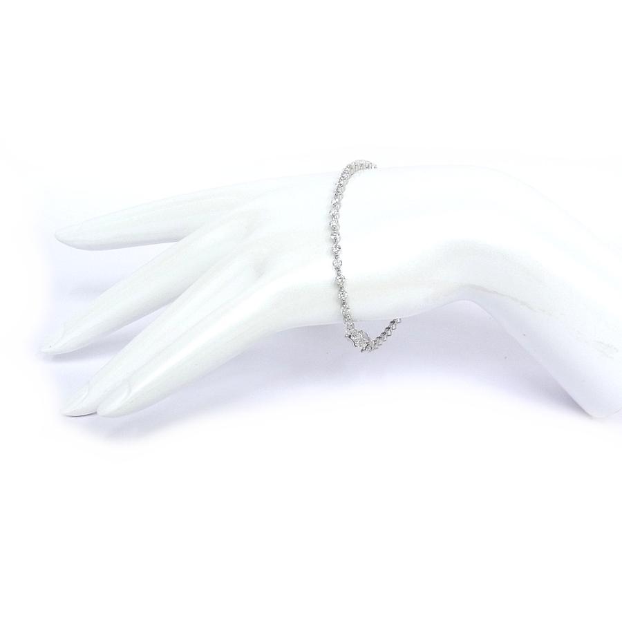 Pt850 ダイヤ テニスブレスレット 3.00ct プラチナジュエリー 約18cm 
