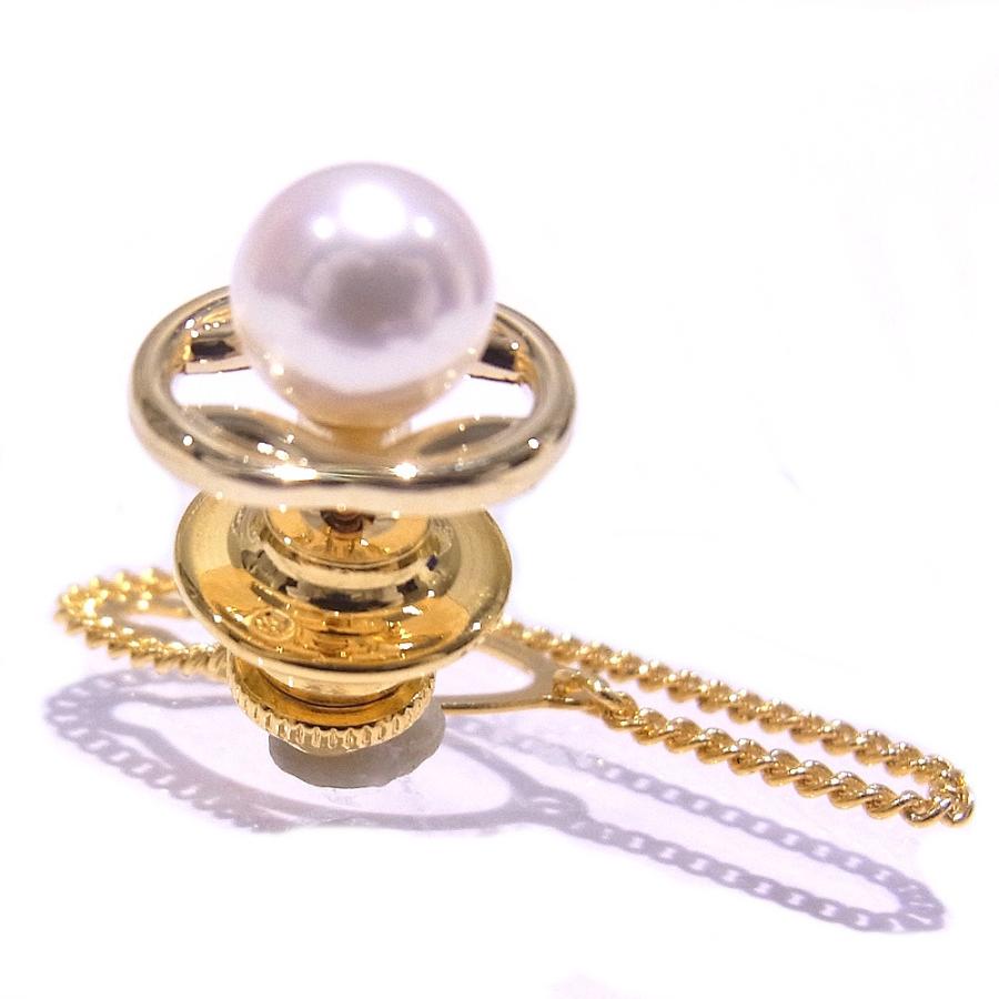 MIKIMOTO ミキモト MIKIMOTO パール タイピン K18YG イエロー