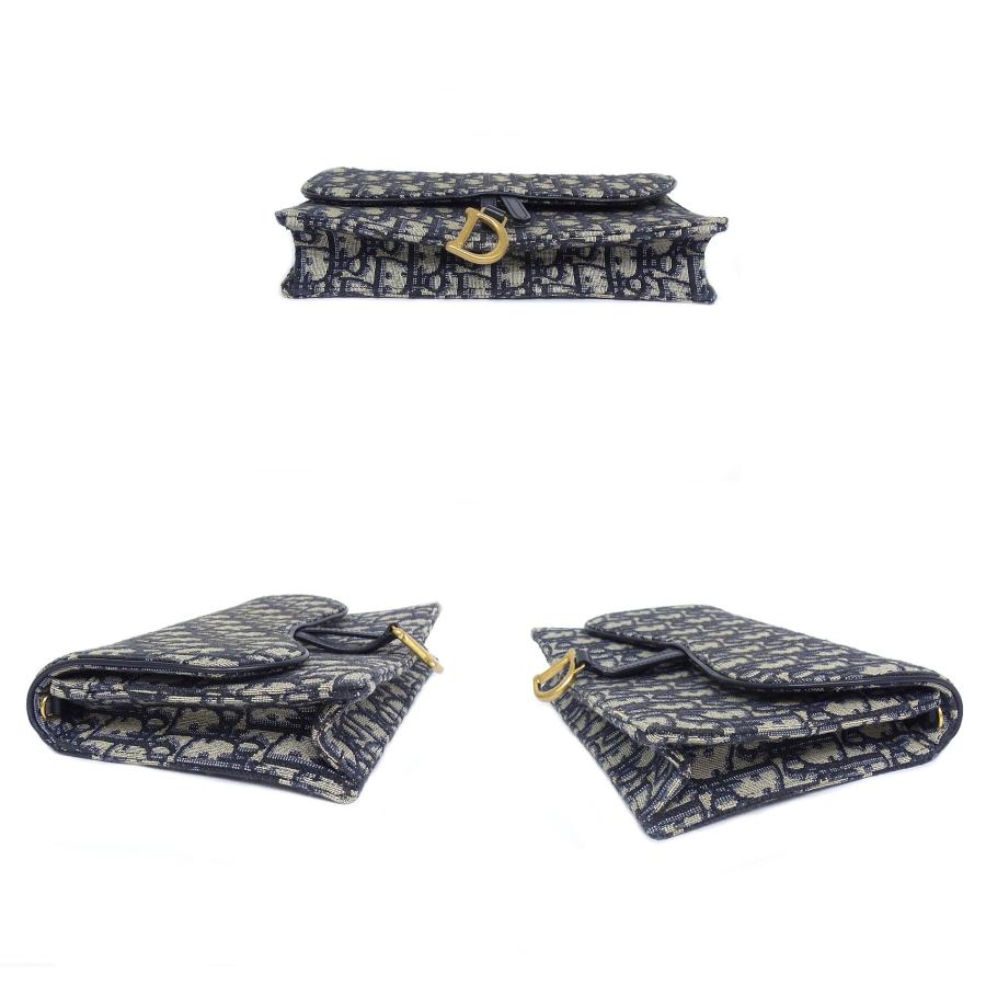 クリスチャンディオール　Christian Dior ショルダーバッグ　チェーンウォレット トロッター　Dモチーフ 【中古】【程度Ａ+】【美品】の画像